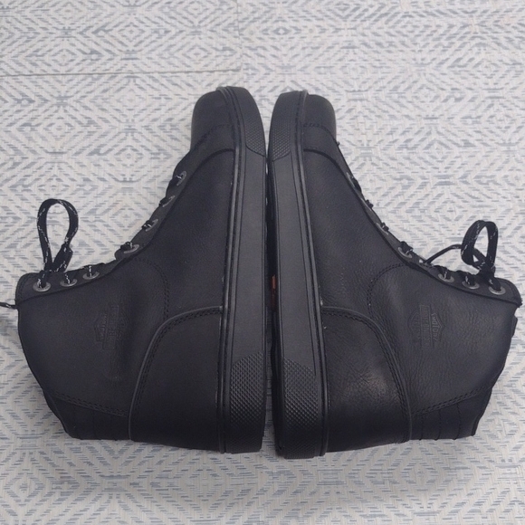 Harley-Davidson Black High-Top Lace-Up Boots  Sneakers with Orange Logo main image 5
